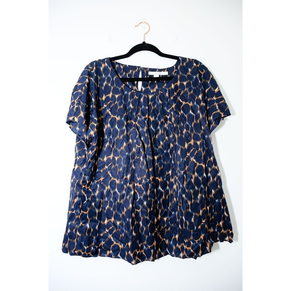 Boden blouse Top 18 Blue animal print office casual